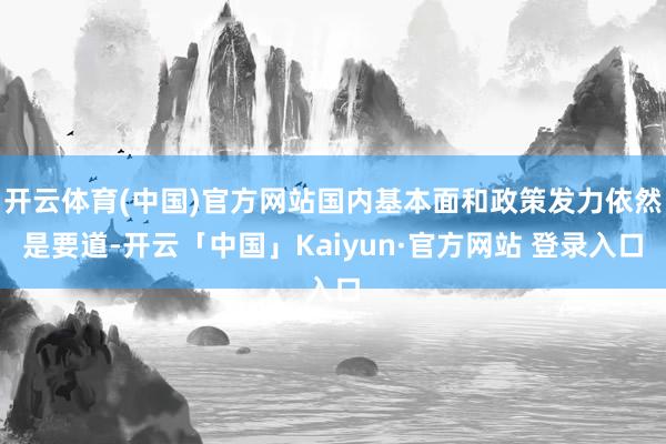 开云体育(中国)官方网站国内基本面和政策发力依然是要道-开云「中国」Kaiyun·官方网站 登录入口